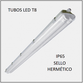 GABINETES LED IP65 Y IP67 CON TUBOS T8